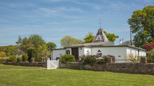 Exterior of Point in View chapel at A la Ronde, Devon.